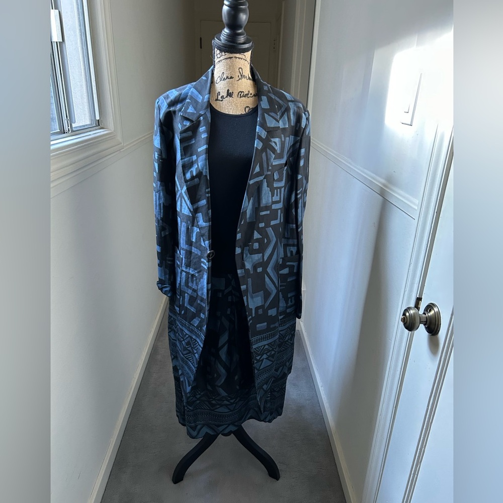 Donna Karan Black Label Linen Skirt Suit 8/10